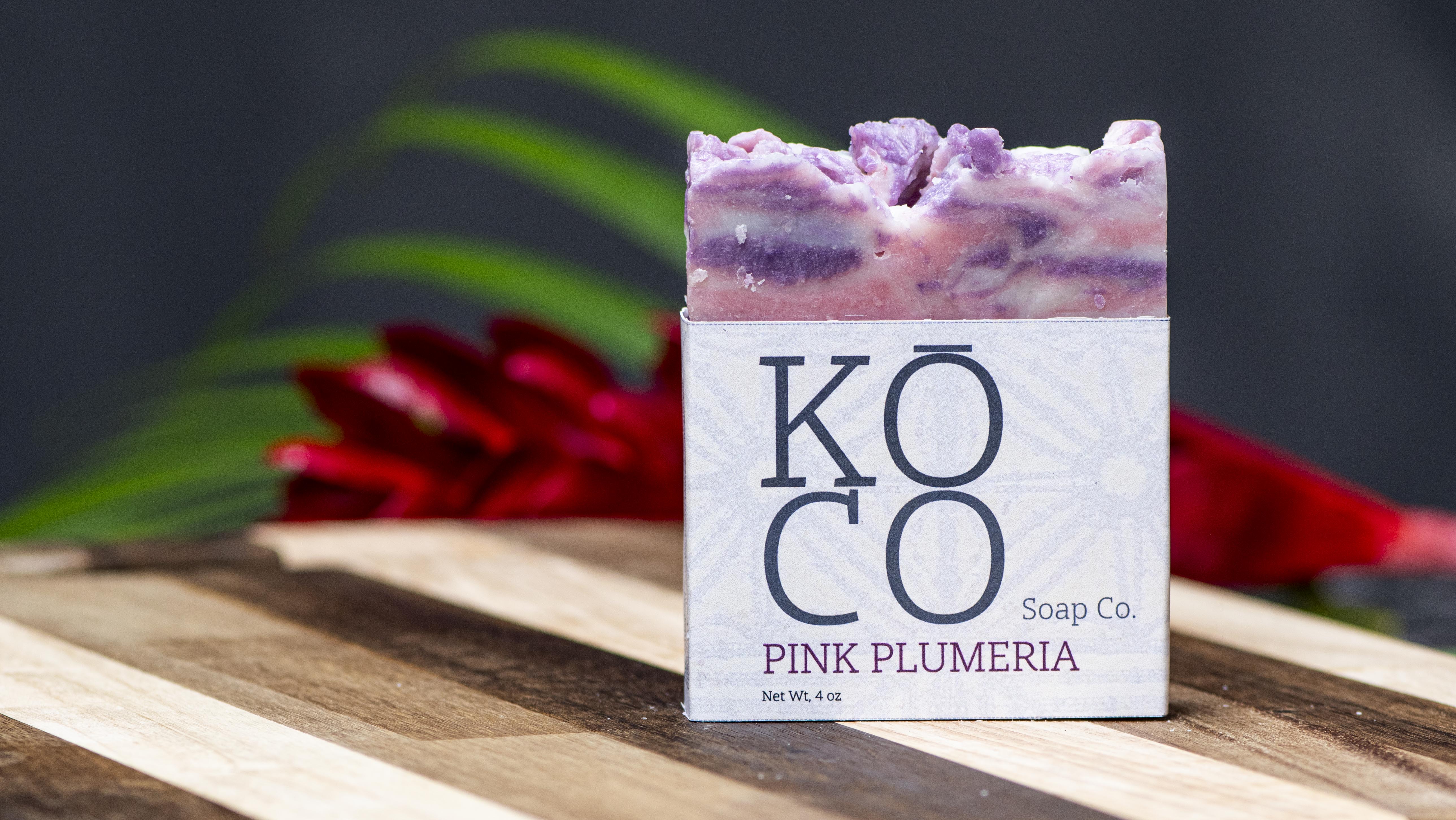 Pink Plumeria Soap 4 oz bar