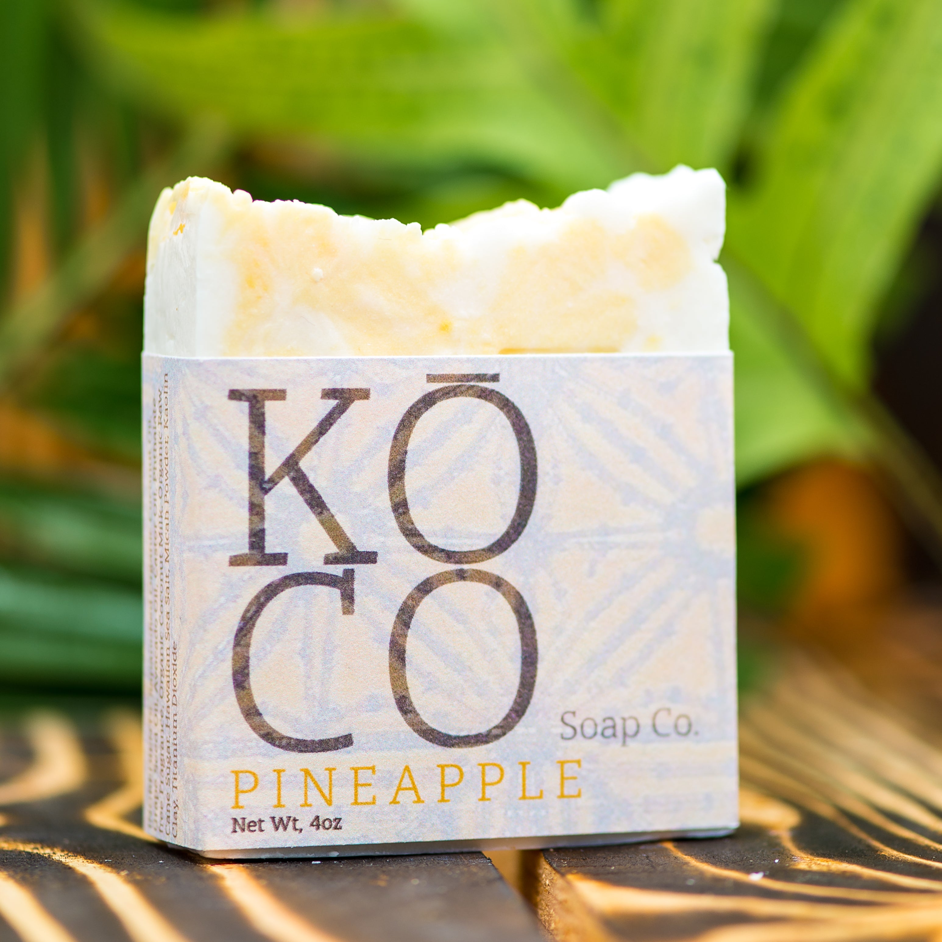 Koco Soap Co organic Kauai made soap scented with Pineapple