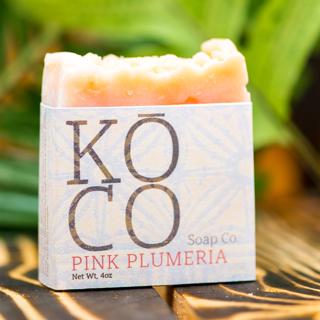 Koco Soap Co organic Kauai made soap scented with Plumeria